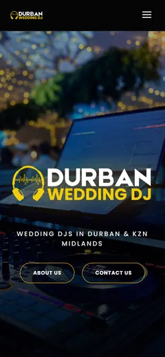 Durban Wedding DJ mobile website design by Squirrel Media
