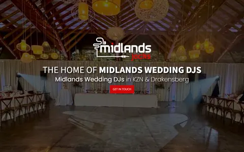 Midlands DJs website design by Squirrel Media – wedding DJs in the KZN Midlands