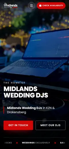 Midlands DJs mobile website design by Squirrel Media
