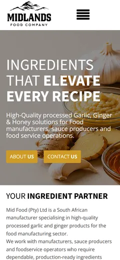 Midlands Food mobile website design by Squirrel Media