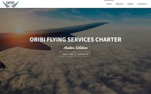 Oribi Flying Services Charter website design by Squirrel Media – charter and flying services in KZN