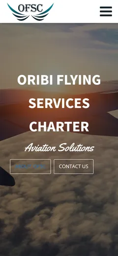 Oribi Flying Services Charter mobile website design by Squirrel Media