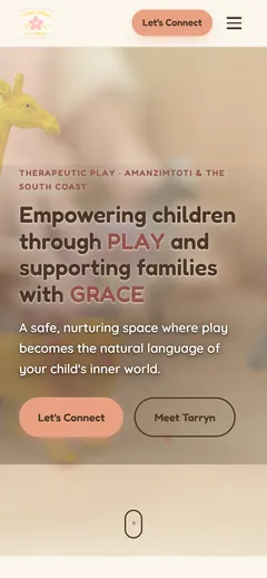 Room to Bloom Play Therapy mobile website design by Squirrel Media