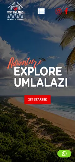 Visit Umlalazi mobile website design by Squirrel Media